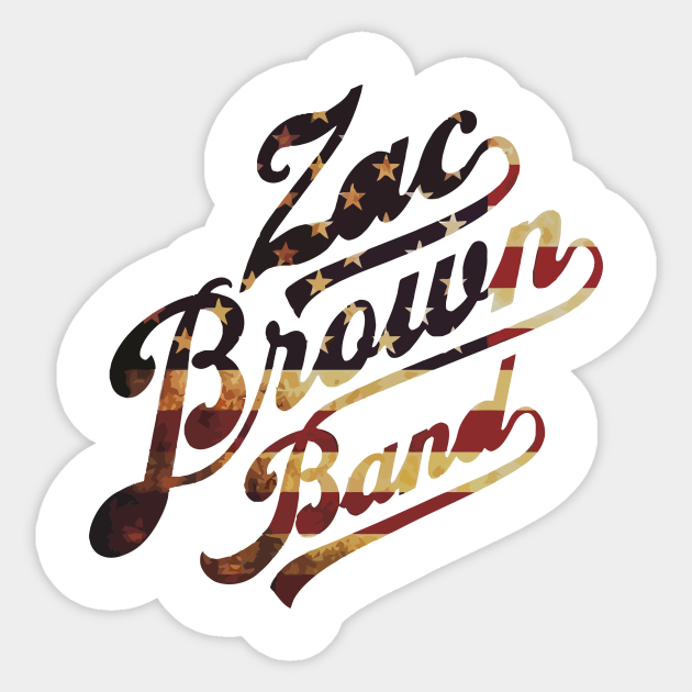 zac brown band Zac Brown Band Sticker TeePublic